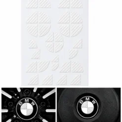BMW Klistermärken För Emblem Vit Kolfiber