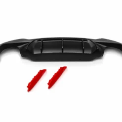 BMW G30 G31 diffuser sport style bakre svart 2017 2020 styling