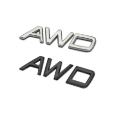 Volvo AWD emblem i krom och blanksvart monterat på baklucka
